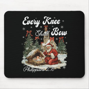 Jedes Knie Shuhen Christlichen Weihnachten Mousepad