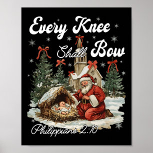 Jedes Knie Shuhen Christlichen Weihnachten Poster
