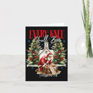 Jedes Knie soll sich beugen Christlich Jesus Frohe Karte