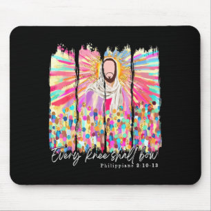 Jedes Knie soll sich beugen Christlicher Jesus Bib Mousepad