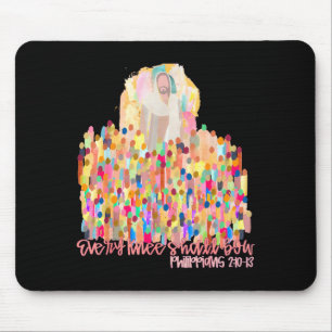 Jedes Knie soll sich beugen Christlicher Jesus Bib Mousepad