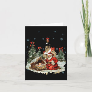 Jedes Knie soll sich beugen Lustige Weihnachtsszen Karte