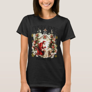 Jedes Knie soll sich beugen Lustiger kniender Weih T-Shirt