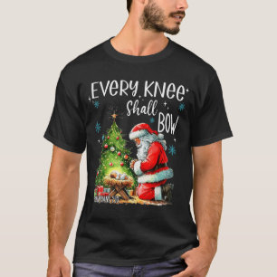 Jedes Knie soll sich beugen Lustiger kniender Weih T-Shirt