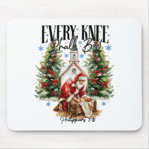 Jedes Knie soll sich beugen Weihnachtskrippe Relig Mousepad