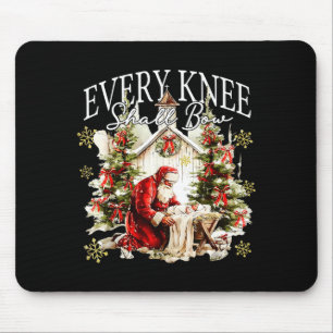 Jedes Knie soll sich Jesus Geburt Christlicher San Mousepad