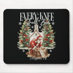 Jedes Knie soll sich vor dem Weihnachtsmann beugen Mousepad