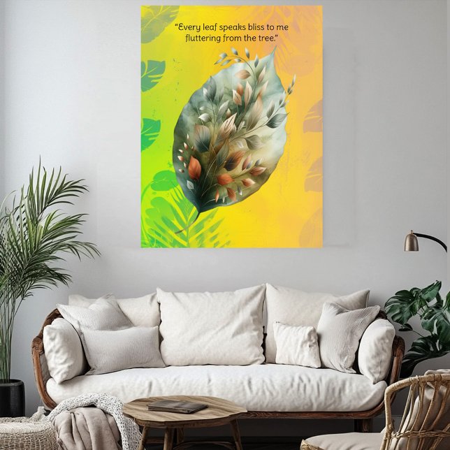 Jedes Leaf spricht Bliss Greenery Foliage Landscha Poster (Every Leaf Speaks Bliss Greenery Foliage Scenery Poster)