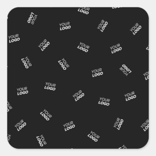 Jedes Logo oder hochgeladenes Bild Muster Quadratischer Aufkleber