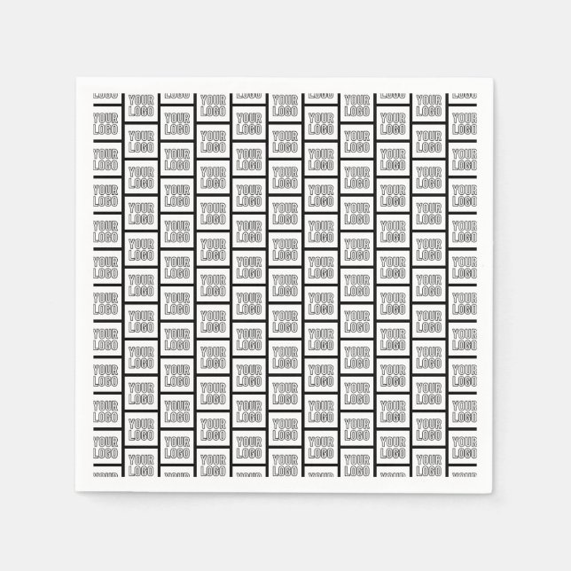 Jedes Logo oder jedes Bildwiederholmuster Serviette (Vorderseite)