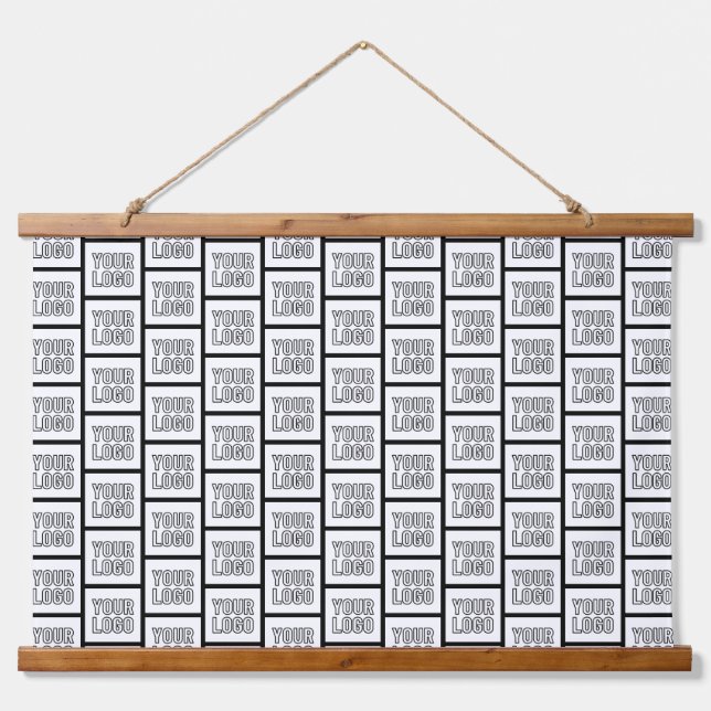 Jedes Logo oder jedes Bildwiederholmuster Wandteppich Mit Holzrahmen (Vorne)