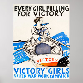 Jedes Mädchen, das für das Sieggebäck zieht Poster