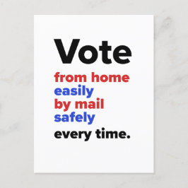 Jedes Mal von Zuhause abstimmen — Single Postkarte