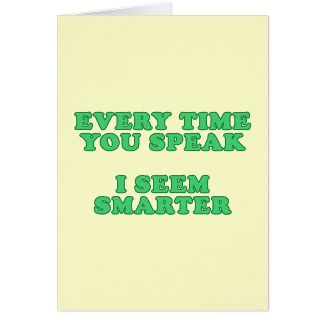 Jedes Mal wenn Sie sprechen (Vorne)