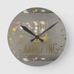 Jedes Mal, wenn Sie Zeit sehen, CLOCK.. Runde Wanduhr