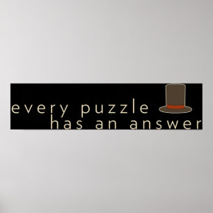 jedes Puzzle hat eine Antwort Professor Layton Poster
