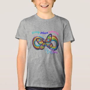 Jedes Stück strahlt – Autismusschmetterling-TEE Tri-Blend Shirt