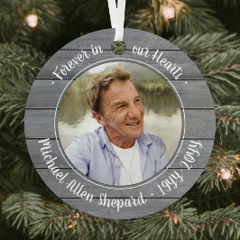 Jedes Text-2-Foto-Memorial Elegante Imitate Grau W Ornament Aus Metall