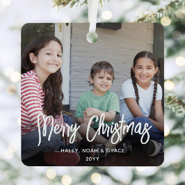 Jedes Text-2-Foto Modernes, weißes Script Ornament Aus Metall