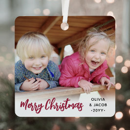 Jedes Text-2-Foto Trendy Pinsel Rotes Skript Ornament Aus Metall