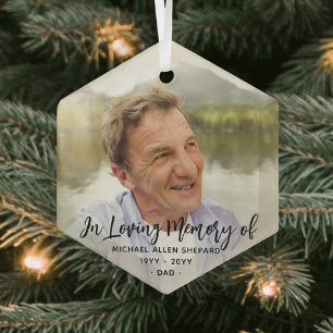 Jedes Text-Memorandum Einfaches Schwarzes Skript 1 Ornament Aus Glas