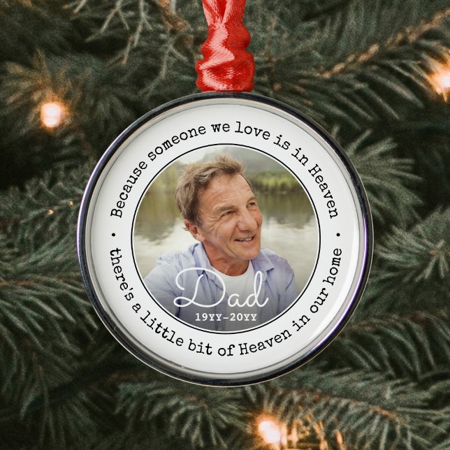 Jedes Text-Memorial-Foto Jemand im Himmel Einfach Ornament Aus Metall (Von Creator hochgeladen)