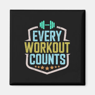 Jedes Training zählt Lustige Gym-Sprüche Motiviert Magnet