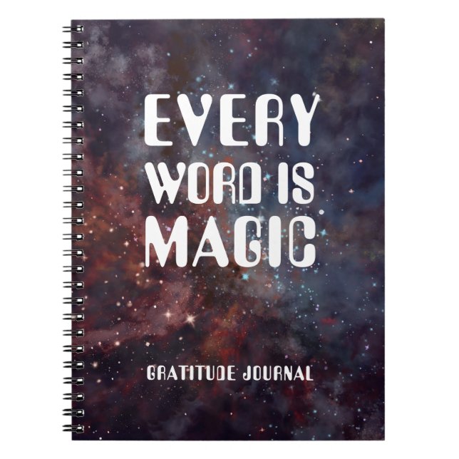 jedes Wort ist magische Dankbarkeit Notizblock (Vorderseite)