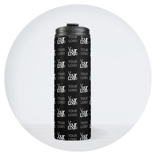 Jedes zweite Logo oder wiederholendes Bildmuster Thermosbecher