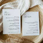 JEDLEIGH Wedding Dinner and Drink Menu Card Einladung<br><div class="desc">Everleigh Collection - eine atemberaubende und minimalistische Kollektion mit einem modernen Kalligraphie-Schriftart, der elegant und stilvoll zugleich ist. Diese Kollektion bietet ein zeitloses und elegantes Design, das perfekt für jede Veranstaltung geeignet ist, von Hochzeiten bis hin zu Babyduschen und allem dazwischen. Genießen Sie die Eleganz und Eleganz der Everleigh Collection...</div>