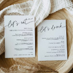 JEDLEIGH Wedding Dinner and Drink Menu Card Einladung<br><div class="desc">Everleigh Collection - eine atemberaubende und minimalistische Kollektion mit einem modernen Kalligraphie-Schriftart, der elegant und stilvoll zugleich ist. Diese Kollektion bietet ein zeitloses und elegantes Design, das perfekt für jede Veranstaltung geeignet ist, von Hochzeiten bis hin zu Babyduschen und allem dazwischen. Genießen Sie die Eleganz und Eleganz der Everleigh Collection...</div>