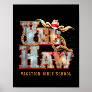 Jee-haw Ferienbibelschule Vbs 2025 Cowboyhut Poster