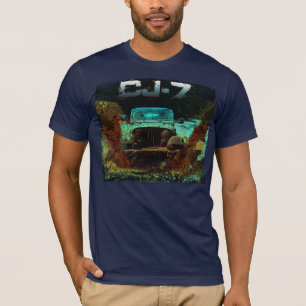 Jeep CJ7, der die Schlamm-Szene schlägt T-Shirt