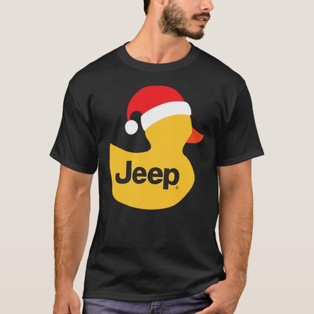 Jeep Holiday Duck Red Santa Hat T-Shirt (Vorderseite)