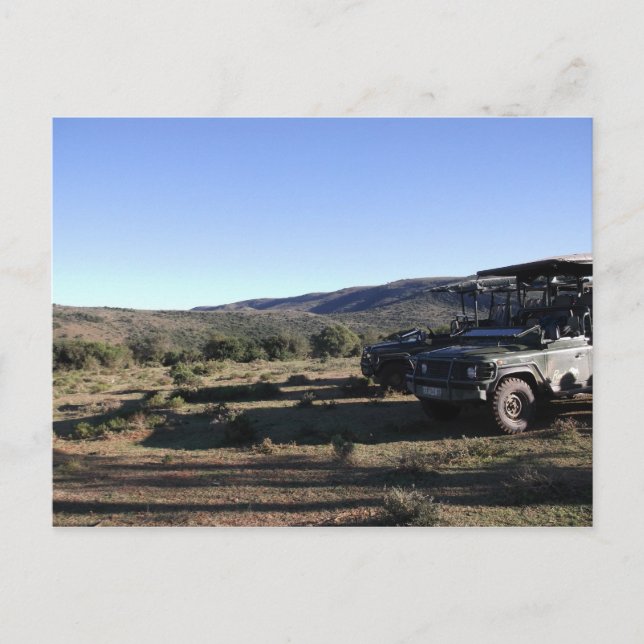 Jeep landsSafari Postkarte (Vorderseite)