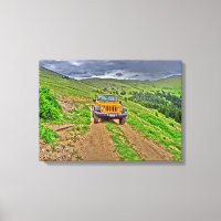 Jeep Outdoor landschaftliche Bergwelt Leinwand