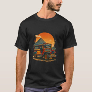 Jeepney Bicol Mayon Vulkan Philippinen Renn Clu T-Shirt
