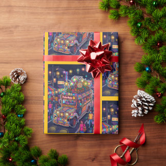 Jeepney Filipino American Weihnachtsverpackung Geschenkpapier
