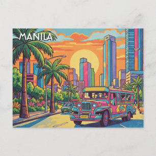 Jeepney in Manila Philippinen Reise Postkarte