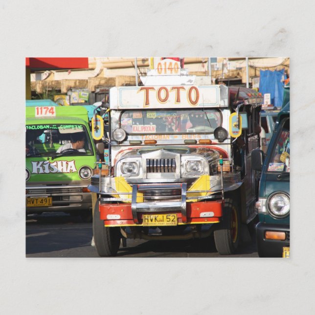 Jeepney Postkarte (Vorderseite)