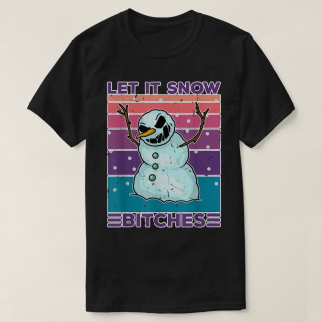 Jeezy angry evil grumpy snowman christmas winter  T-Shirt (Design vorne)