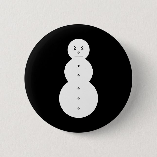 Jeezy Schneemann - Hiphop Wütender Schneemann Jeez Button (Vorderseite)