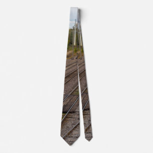 Jeff City Railways Tracks Neck Tie Krawatte