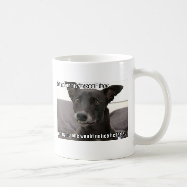Jeff setzte an sein lässiges Gesicht Tasse (Rechts)