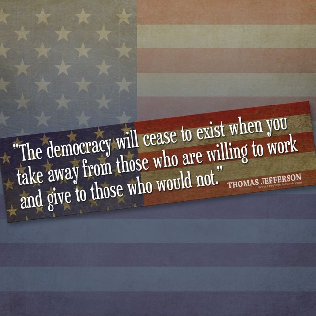 Jefferson Autoaufkleber (Thomas Jefferson Bumper Sticker)