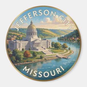 Jefferson City Missouri Capitol Reise Kunst Magnet