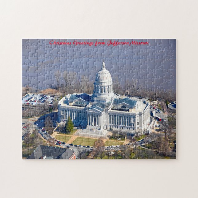 Jefferson City Missouri - Weihnachtsgrüße Puzzle (Horizontal)