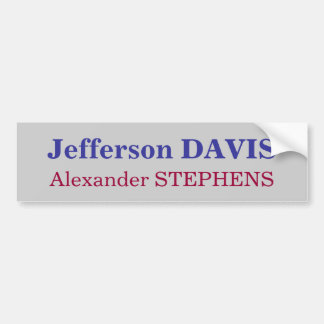 Jefferson Davis, Alexander STEPHENS Autoaufkleber