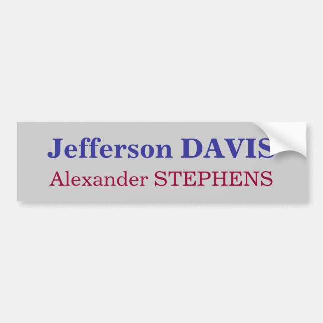 Jefferson Davis, Alexander STEPHENS Autoaufkleber (Vorne)