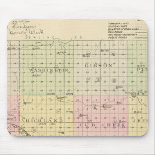 Jefferson Landkreis, Nebraska Mousepad